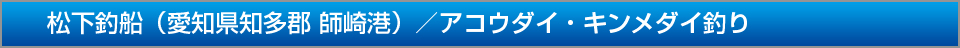 としかず釣船愛知県知多郡師崎港