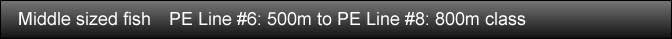 Middle sized fish PE Line #6: 500m to PE Line #8: 800m class